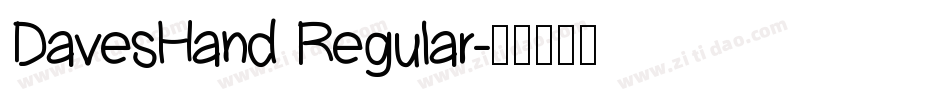 DavesHand Regular字体转换